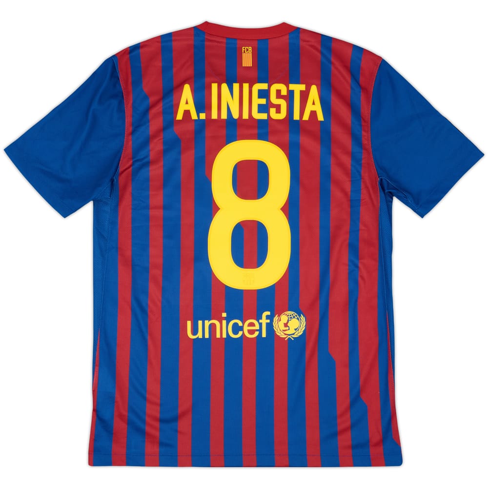 2011-12 Barcelona Home Shirt A.Iniesta #8 - 8/10 - (M)