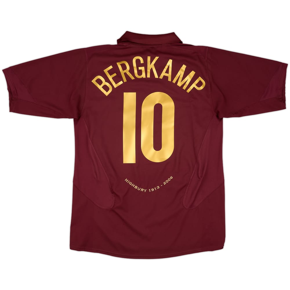 2005-06 Arsenal Home Shirt Bergkamp #10 - 9/10 - (L)