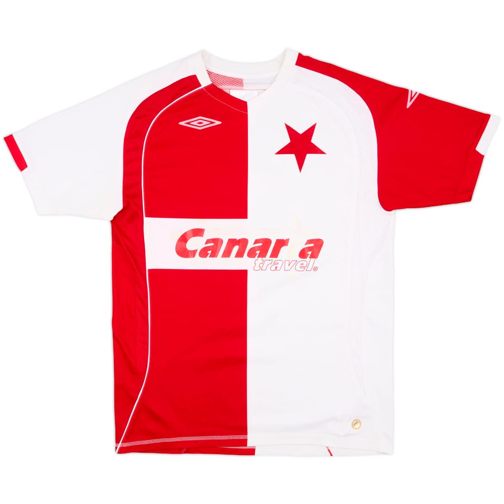 2007-08 Slavia Prague Home Shirt - 5/10 - (L)