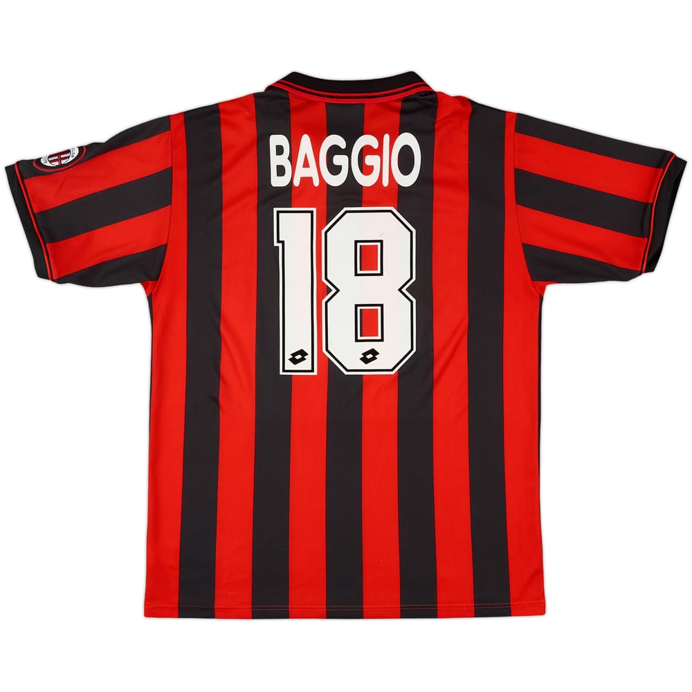 1996-97 AC Milan Home Shirt Baggio #18 - 8/10 - (XL)