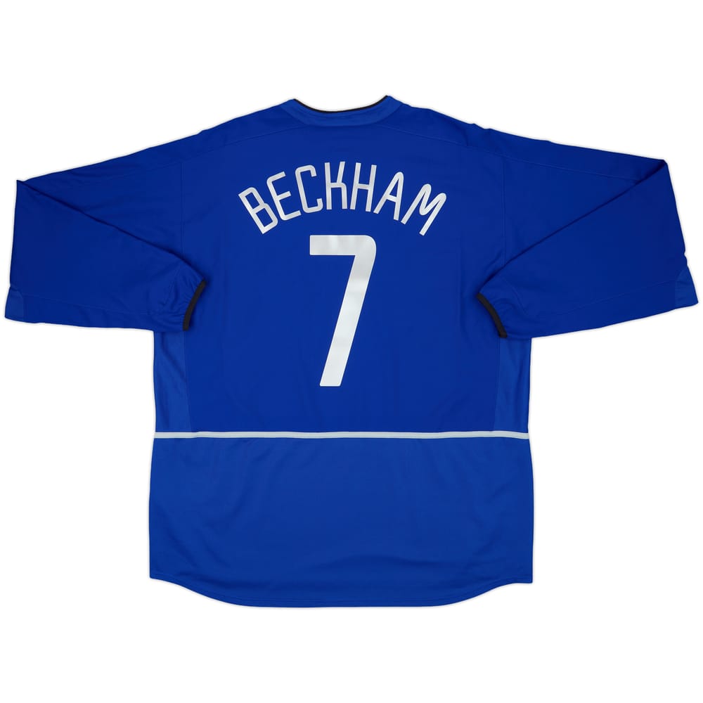 2002-03 Manchester United Third L/S Shirt Beckham #7 - 8/10 - (XXL)