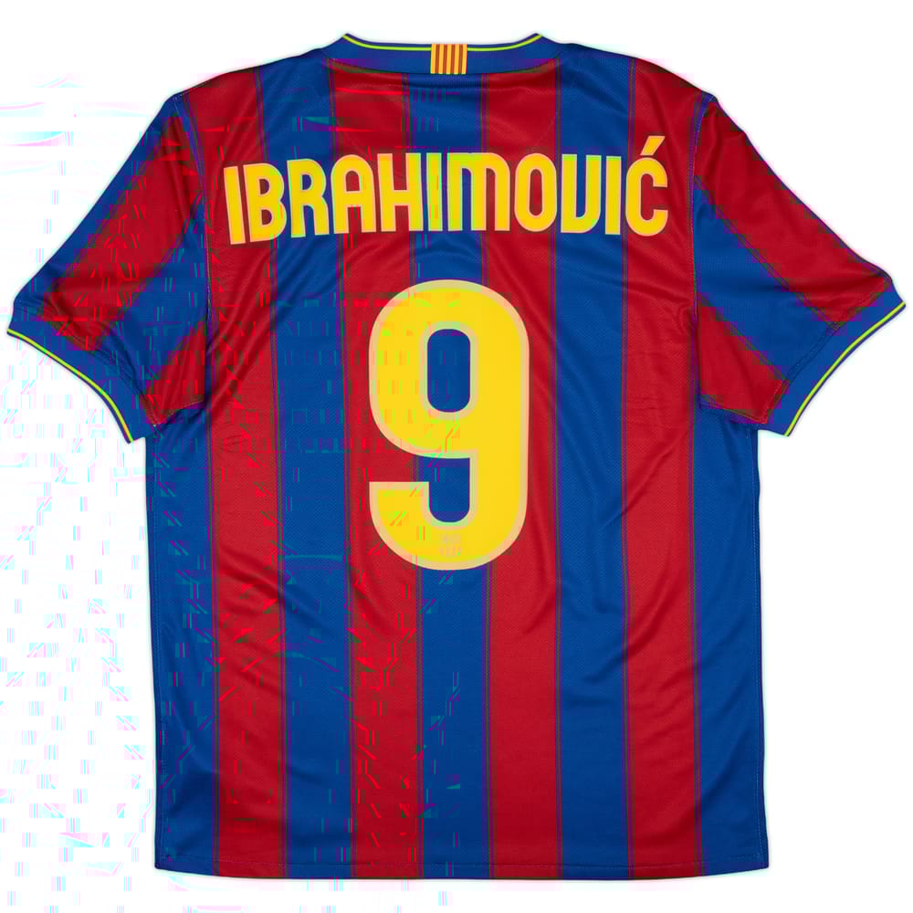 2009-10 Barcelona Home Shirt Ibrahimovic #9 - 8/10 - (M)