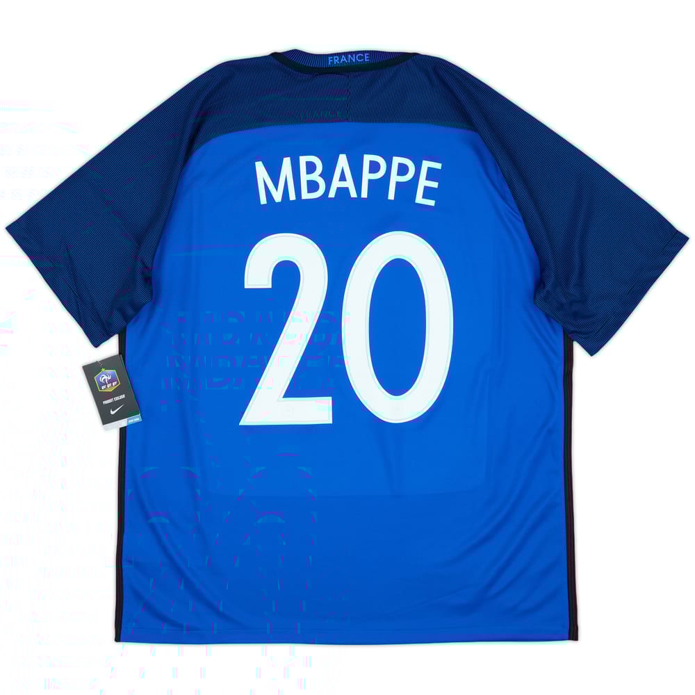 2016-17 France Home Shirt Mbappe #20 (XL)
