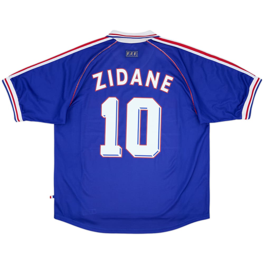 1998-00 France Home Shirt Zidane #10 - 8/10 - (XL)