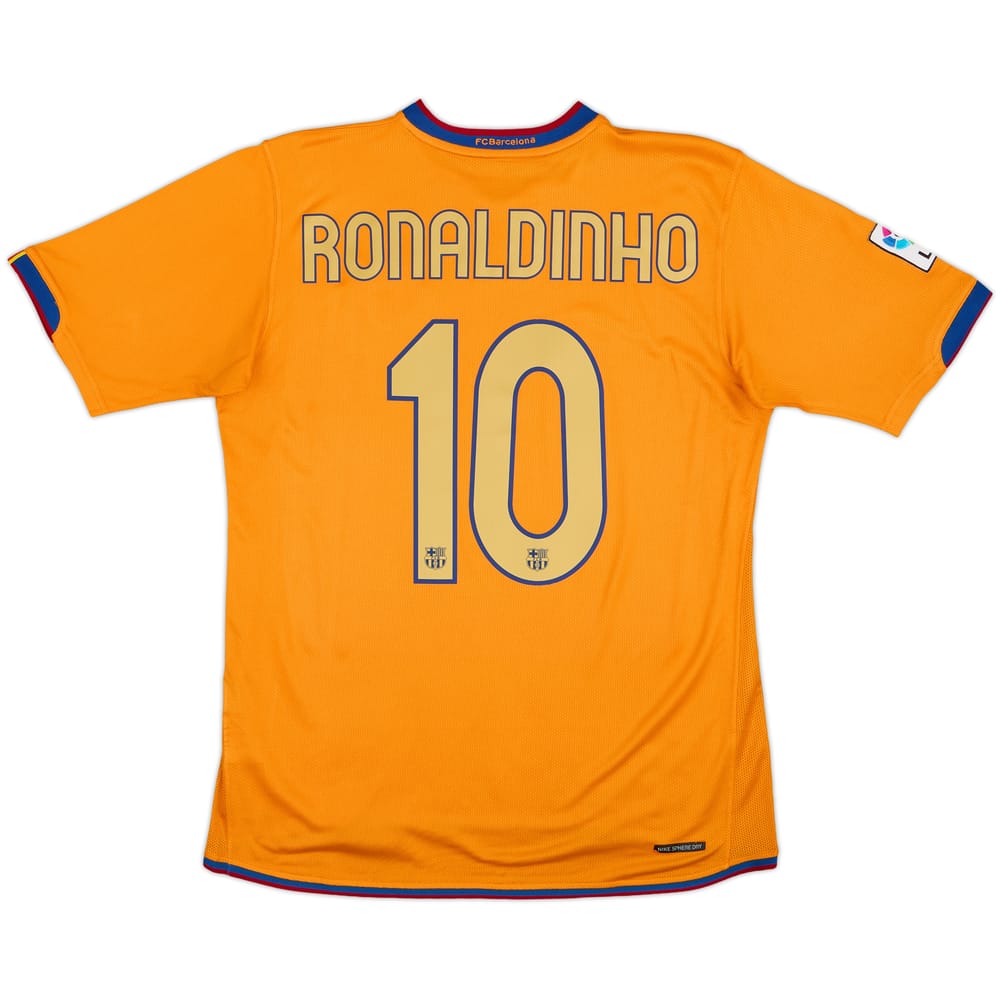2006-08 Barcelona Away Shirt Ronaldinho #10 - 9/10 - (M)