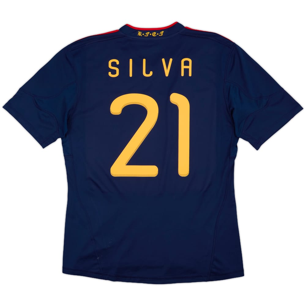 2010-11 Spain vs Netherlands Away Shirt Silva #21 - 7/10 - (L)