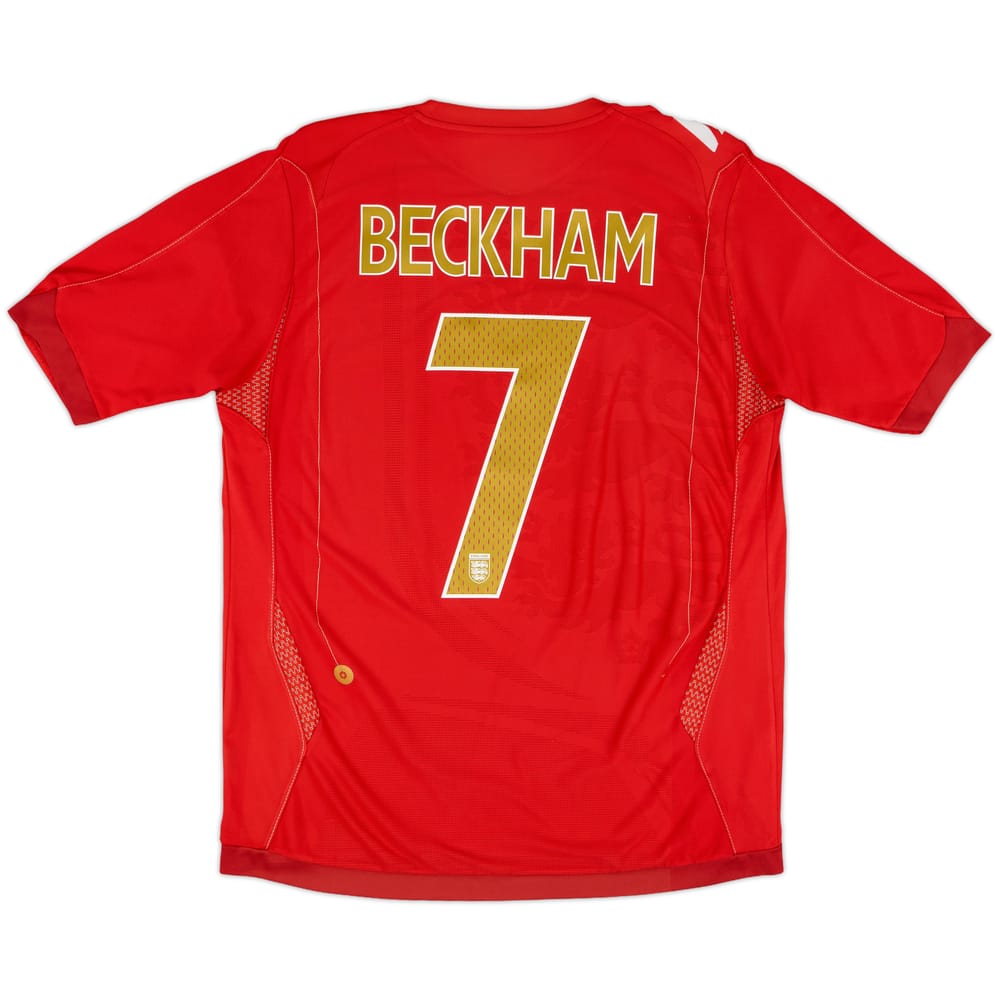 2006-08 England Away Shirt Beckham #7 - 6/10 - (M)