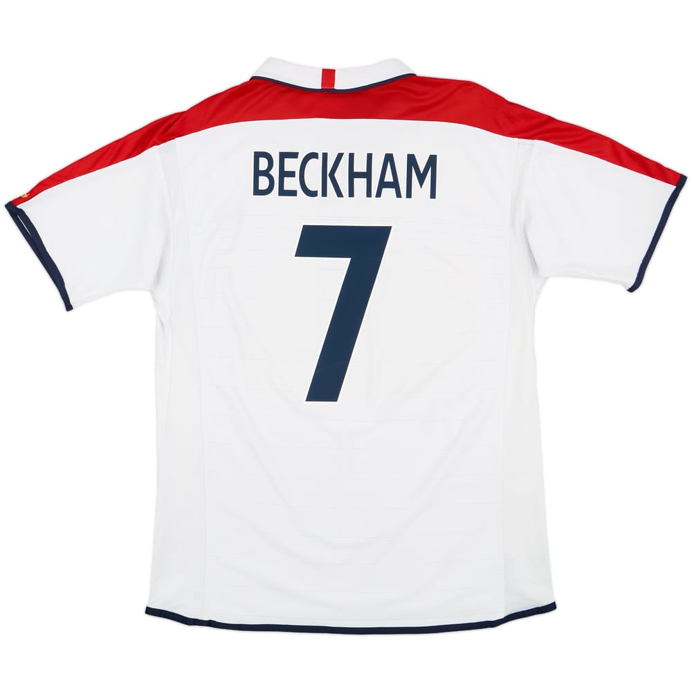 2003-05 England Home Shirt Beckham #7 - 5/10 - (XL)