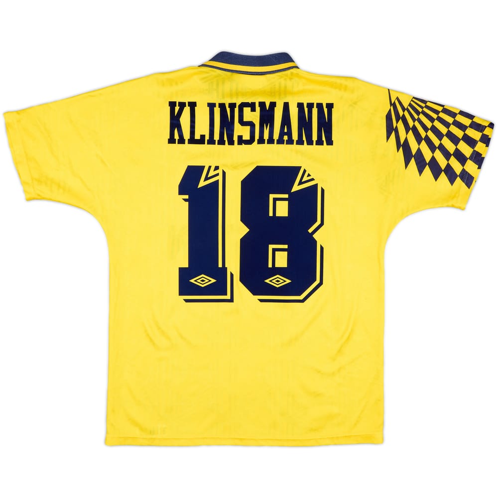 1991-95 Tottenham Away Shirt Klinsmann #18 - 8/10 - (S)