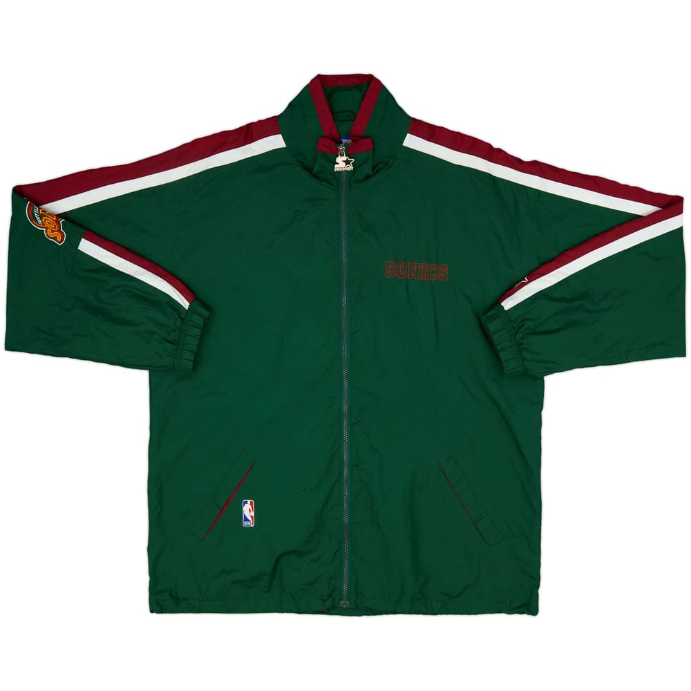 1995-99 Seattle SuperSonics Starter Full Zip Windbreaker Jacket - 9/10 - (L)