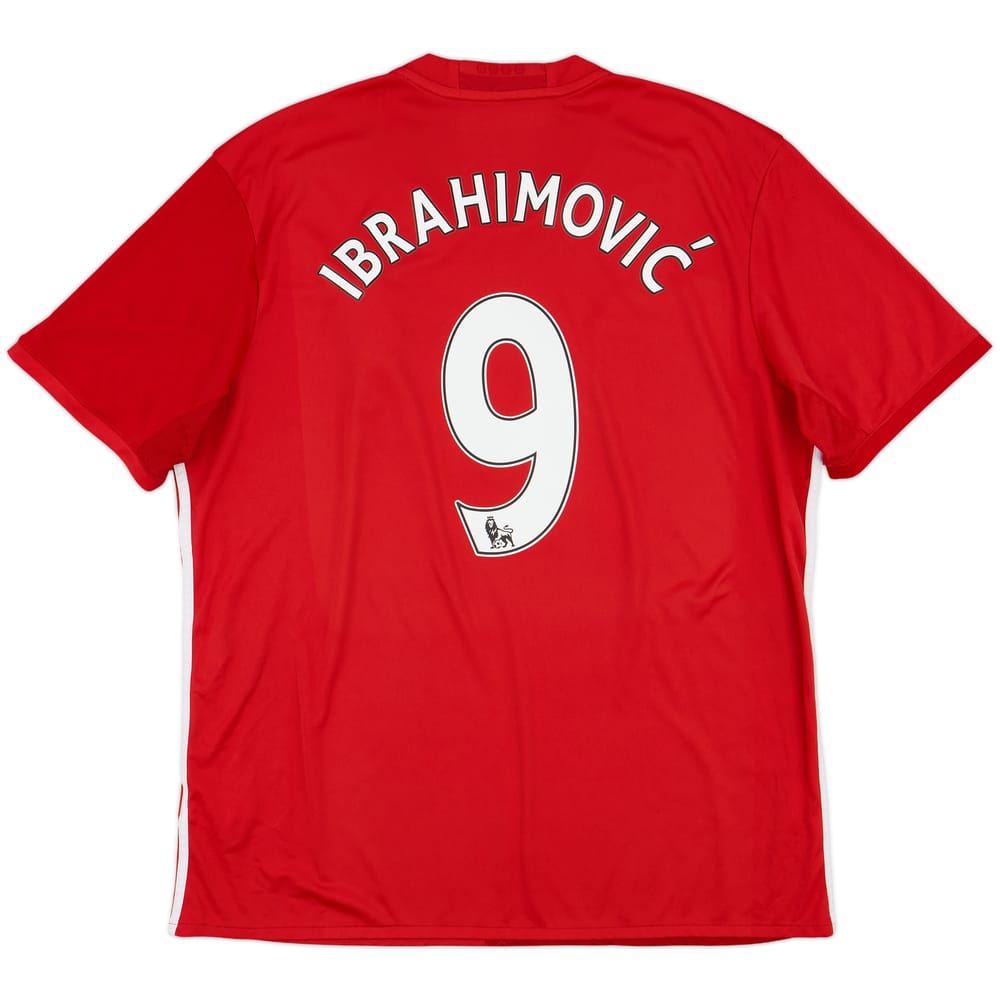 2016-17 Manchester United Home Shirt Ibrahimovic #9 - 7/10 - (XL)