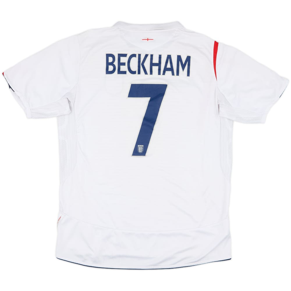2005-07 England Home Shirt Beckham #7 - 5/10 - (L)