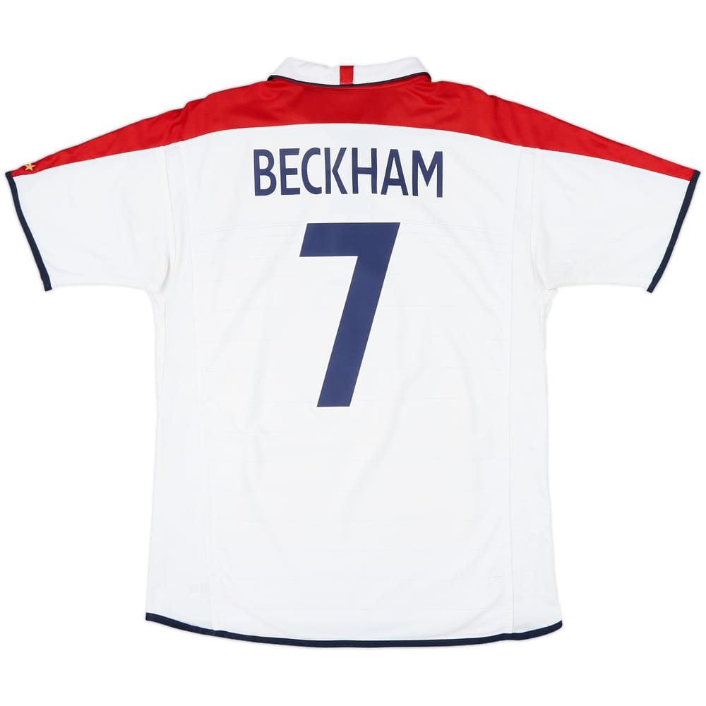 2003-05 England Home Shirt Beckham #7 - 5/10 - (L)