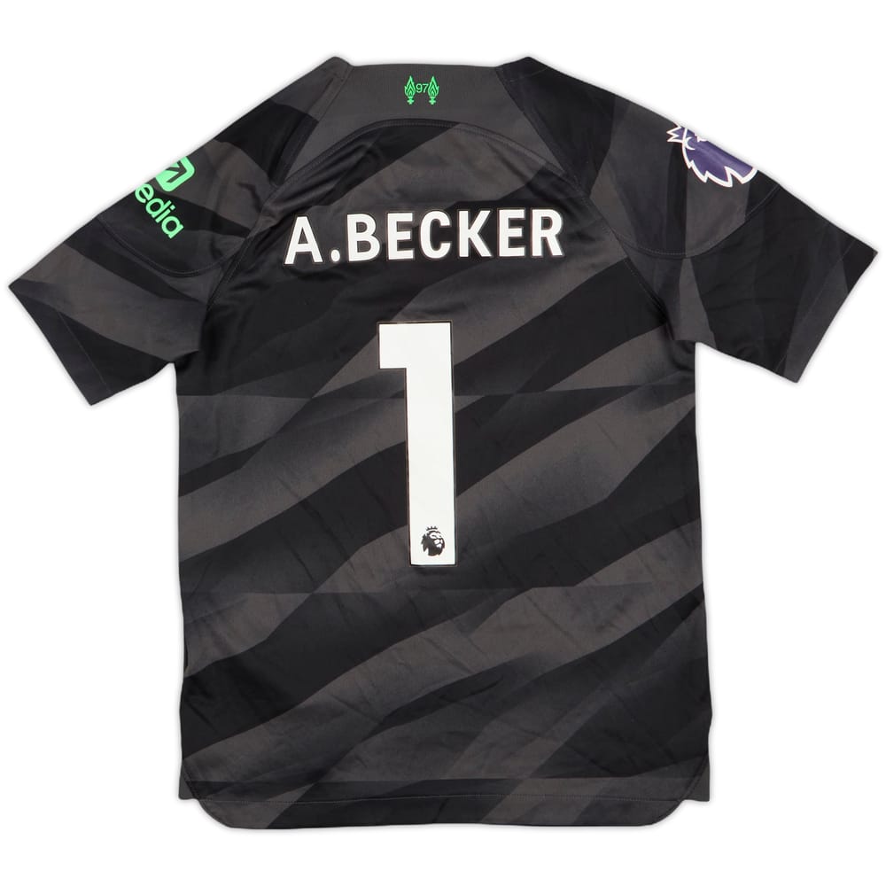 2023-24 Liverpool GK S/S Shirt A.Becker #1 - 8/10 - (S.Boys)