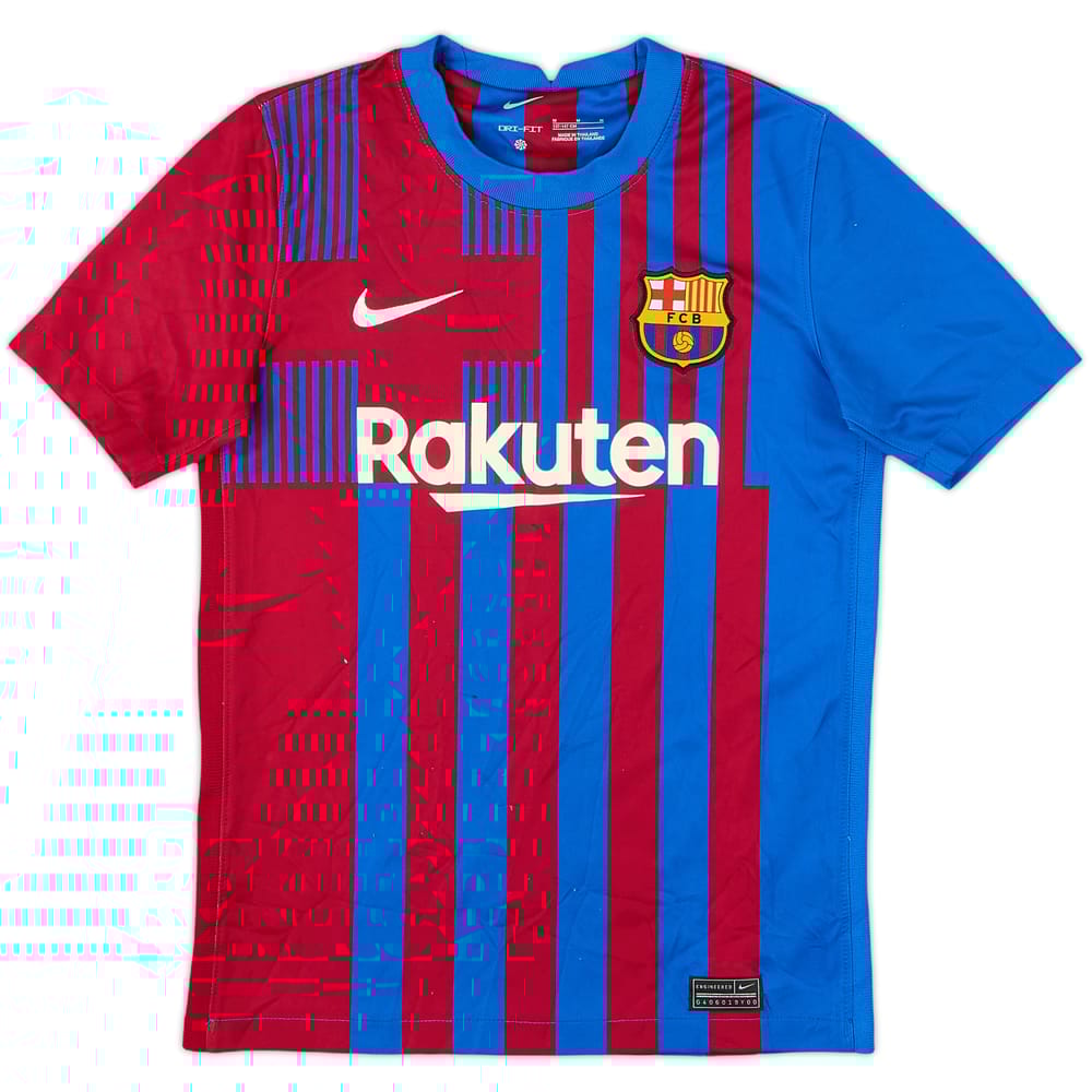 2021-22 Barcelona Home Shirt - 8/10 - (M.Boys)