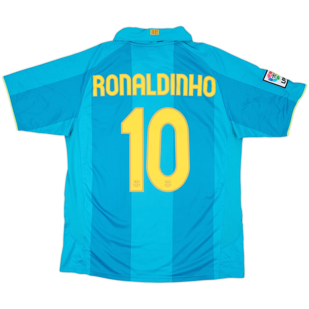 2007-09 Barcelona Away Shirt Ronaldinho #10 - 6/10 - (L)
