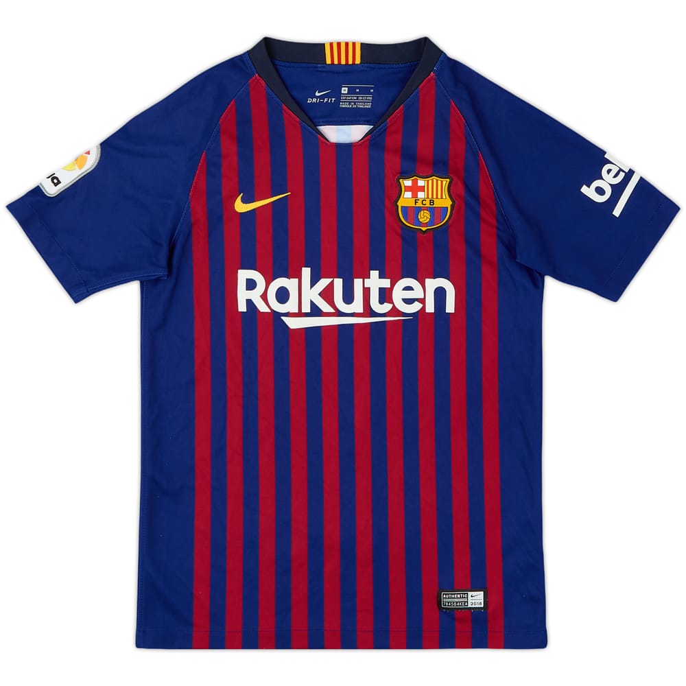 2018-19 Barcelona Home Shirt - 9/10 - (M.Boys)