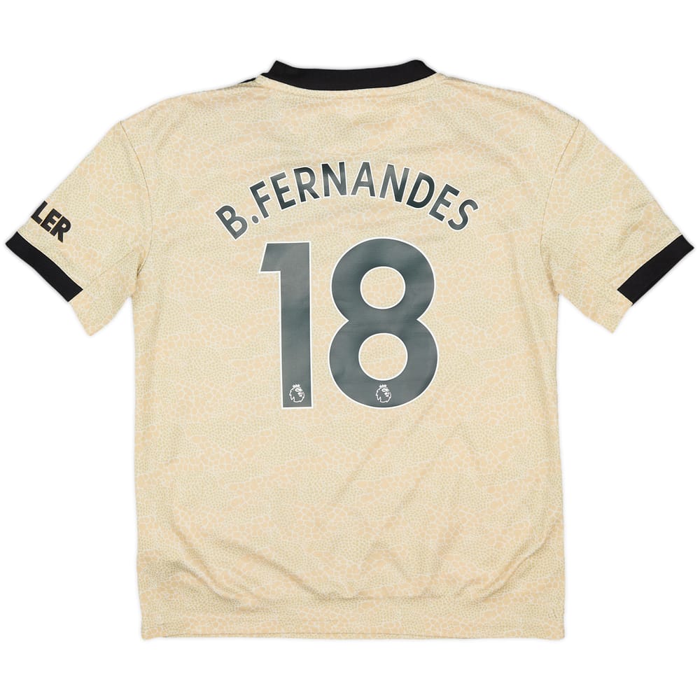 2019-20 Manchester United Away Shirt B.Fernandes #18 - 7/10 - (M.Boys)