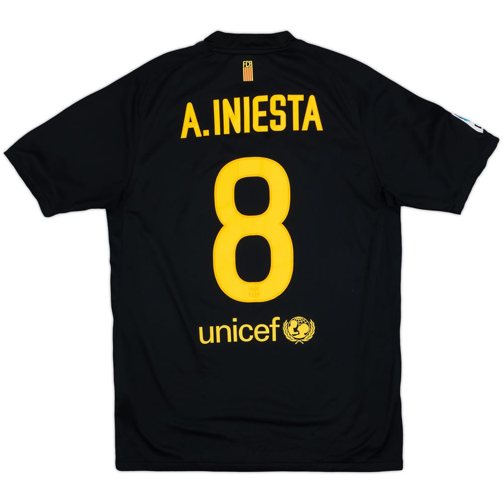 2011-12 Barcelona Away Shirt Iniesta #8 - 10/10 - (M)