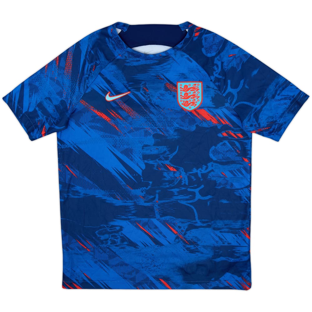2022-23 England Nike Pre-Match Training Shirt - 9/10 - (XL.Boys)