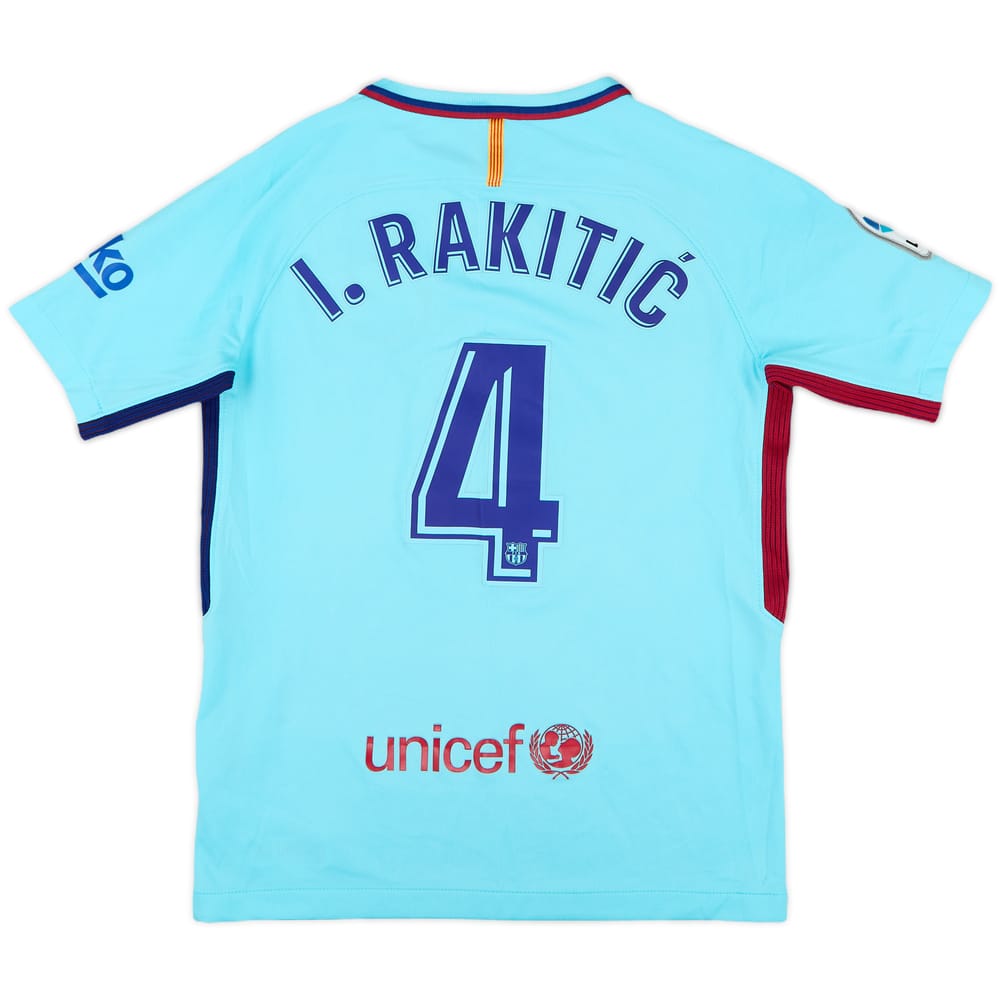 2017-18 Barcelona Away Shirt I.Rakitic #4 - 9/10 - (M.Boys)