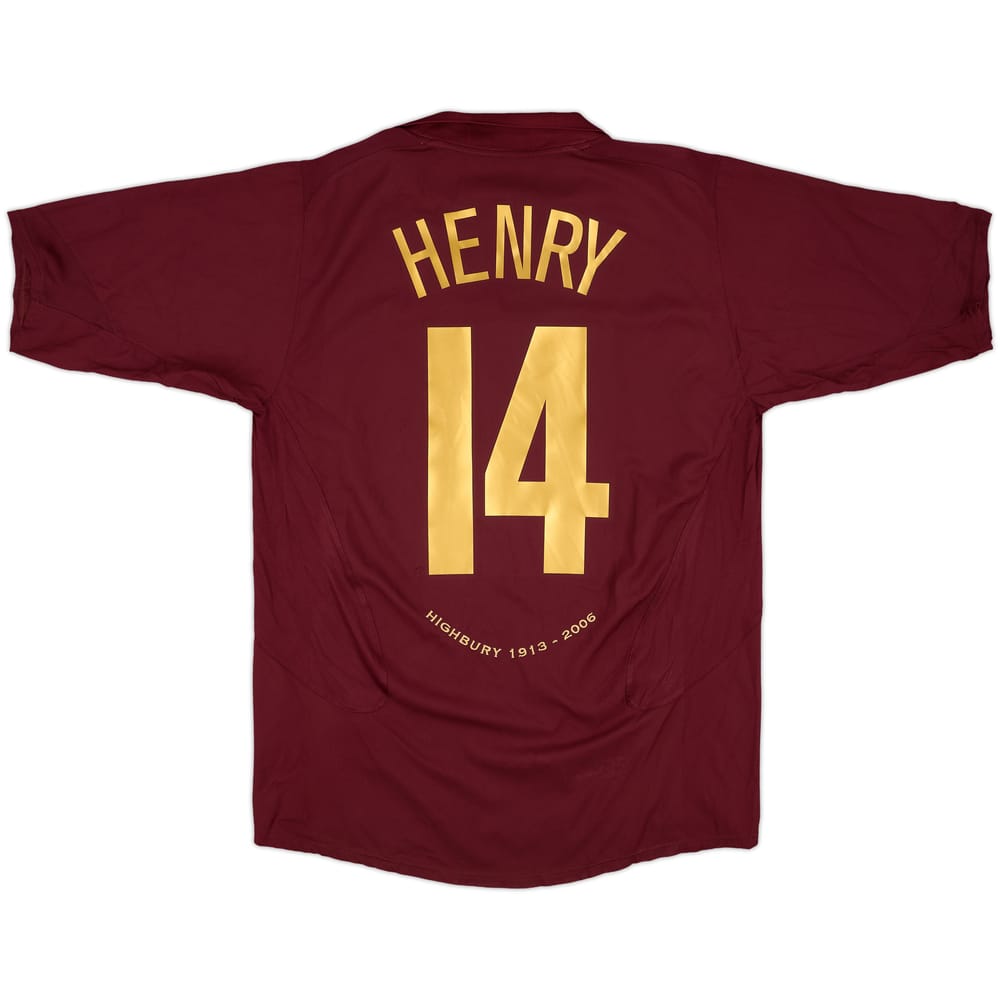 2005-06 Arsenal Home Shirt Henry #14 - 6/10 - (L)