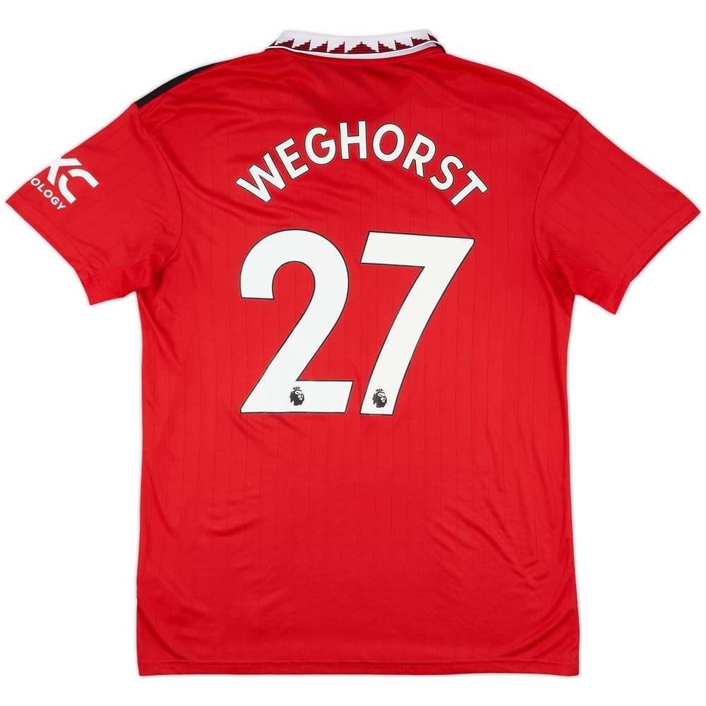 2022-23 Manchester United Home Shirt Weghorst #27 - 8/10 - (L)