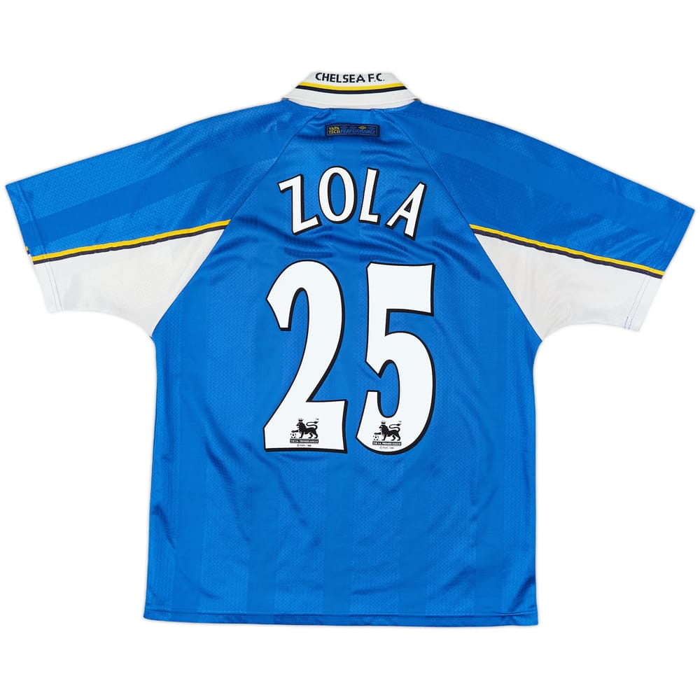 1997-99 Chelsea Home Shirt Zola #25 - 7/10 - (M)
