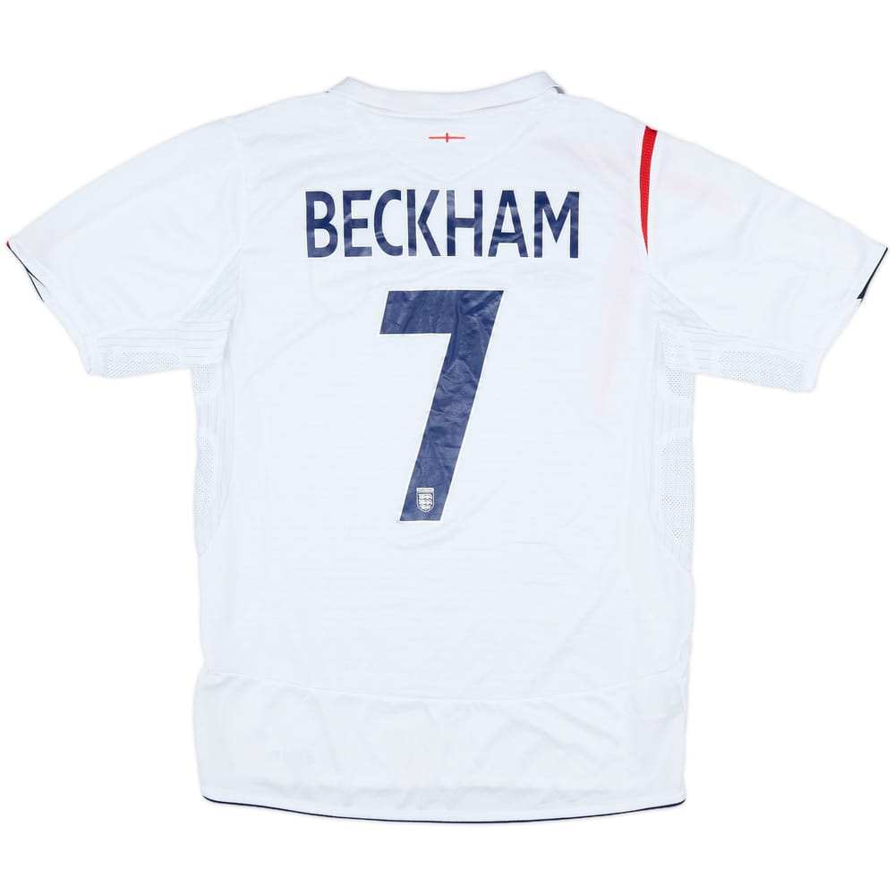 2005-07 England Home Shirt Beckham #7 - 6/10 - (S)
