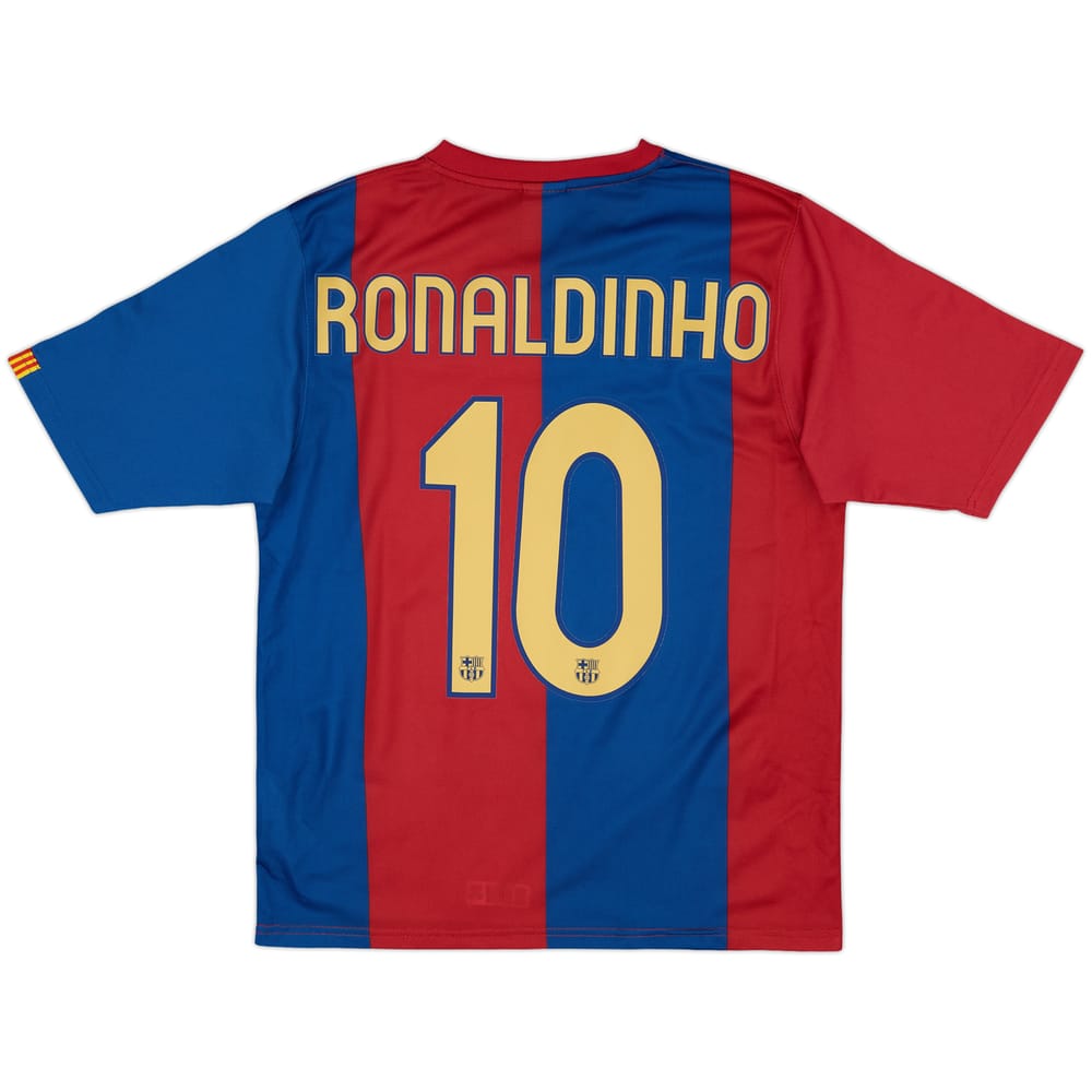 2006-07 Barcelona Basic Home Shirt Ronaldinho #10 - 10/10 - (S)