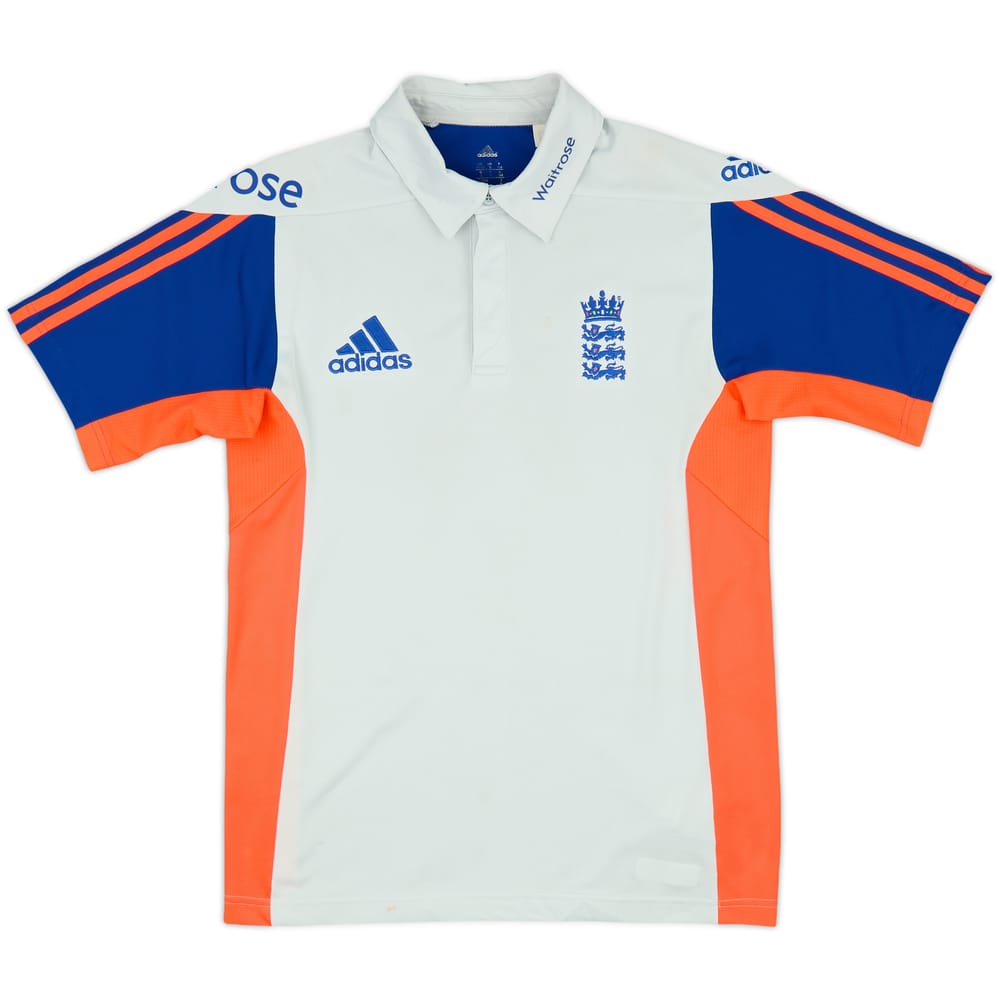 2014-15 England Cricket adidas Polo Shirt - 8/10 - (S)