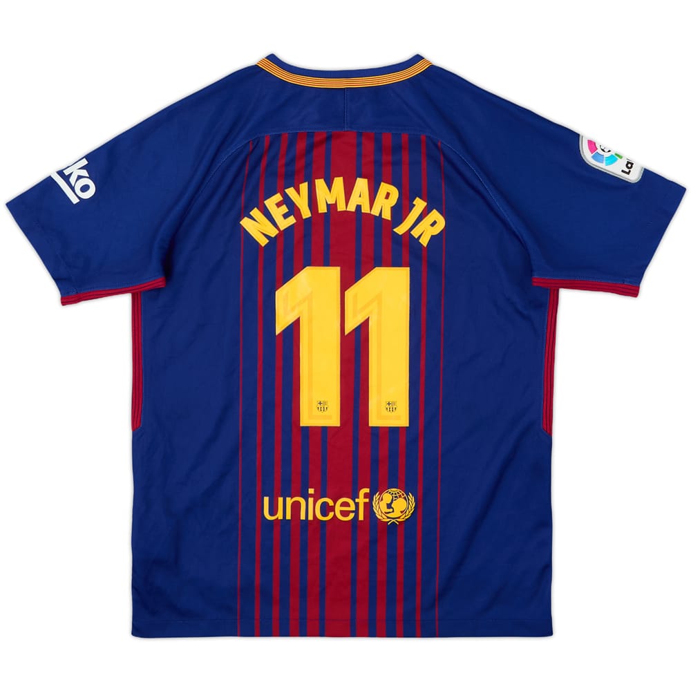 2017-18 Barcelona Home Shirt Neymar Jr #11 - 8/10 - (L.Boys)