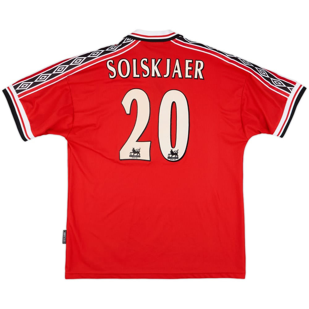 1998-00 Manchester United Home Shirt Solskjaer #20 - 7/10 - (L)