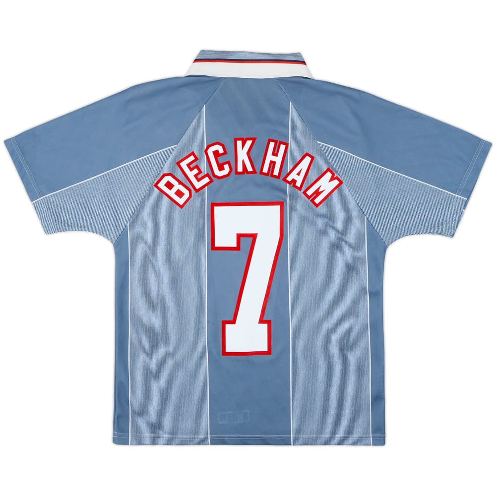 1996-97 England Away Shirt Beckham #7 - 7/10 - (Y)