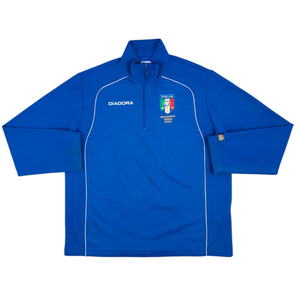 2006-08 Italy Diadora Referee 1/4 Zip Track Jacket - 7/10 - (XXL)