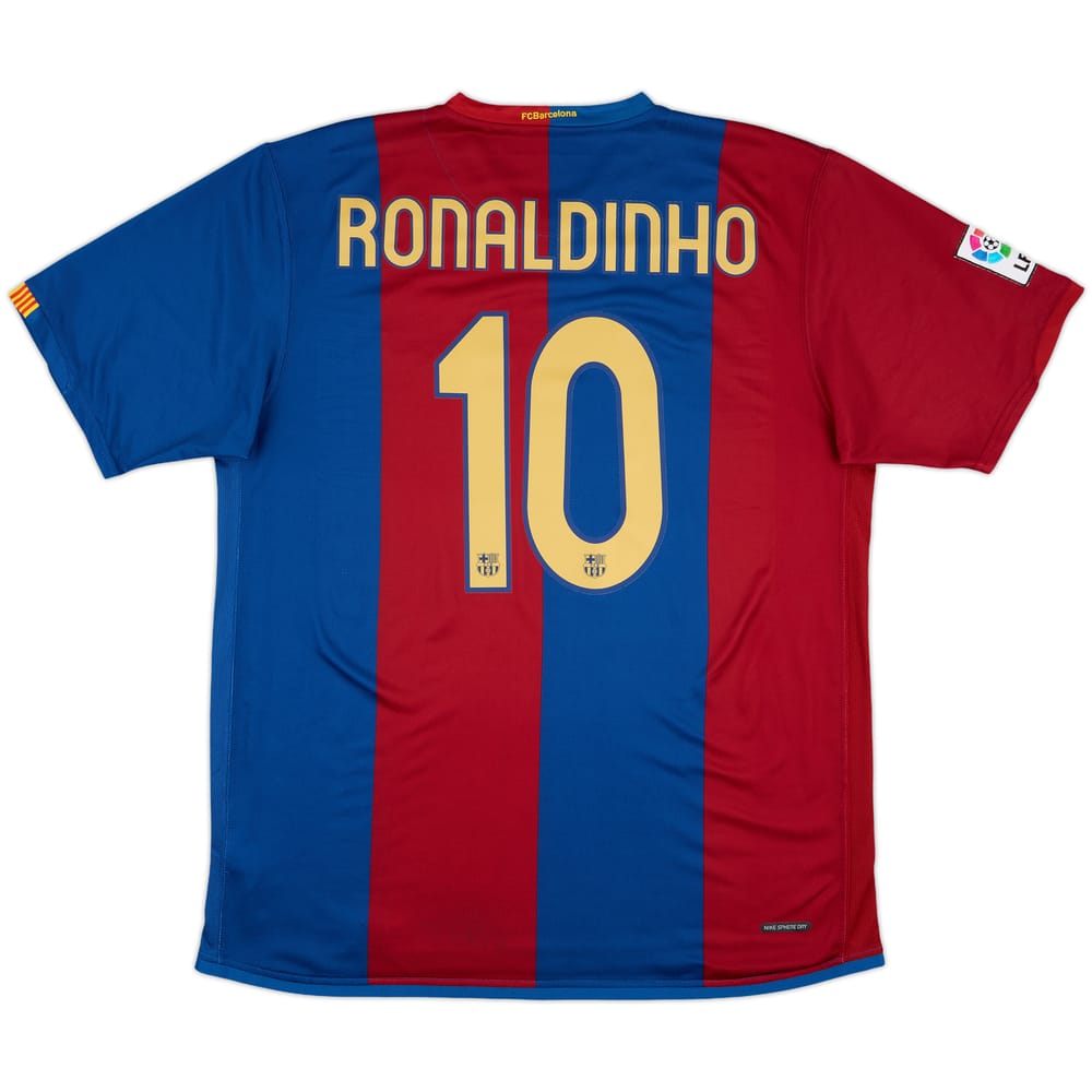 2006-07 Barcelona Home Shirt Ronaldinho #10 - 8/10 - (XL)