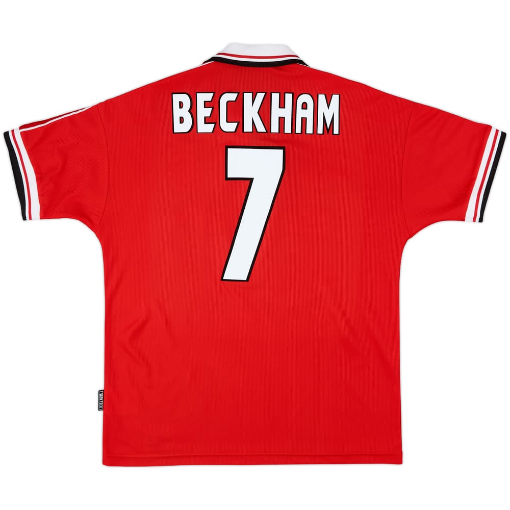 1998-00 Manchester United Home Shirt Beckham #7 - 8/10 - (L)