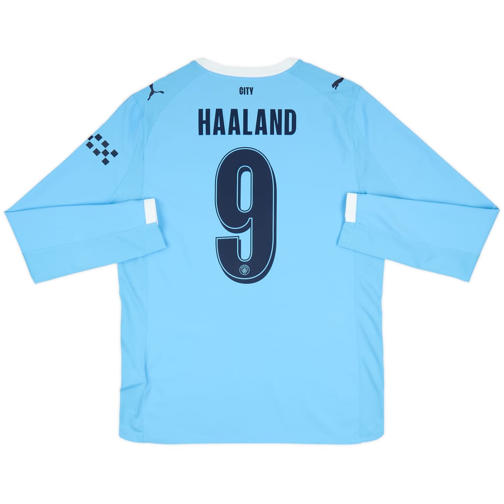 2025-26 Manchester City Authentic Home L/S Shirt Haaland #9