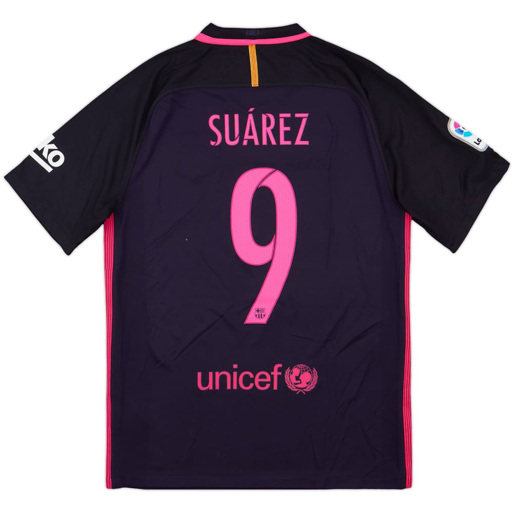 2016-17 Barcelona Away Shirt Suarez #9 - 9/10 - (M)