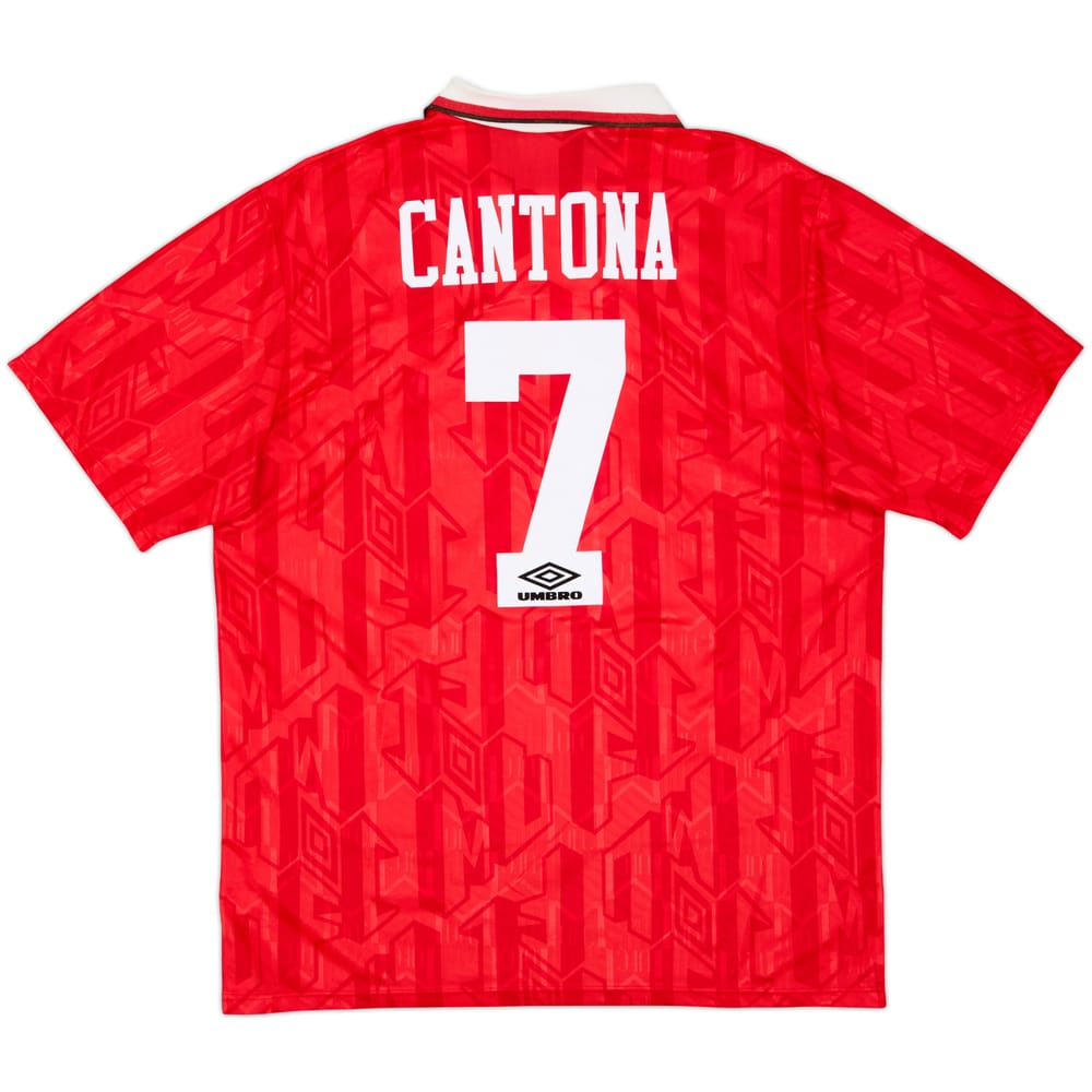 1992-94 Manchester United Home Shirt Cantona #7 - 8/10 - (XL)