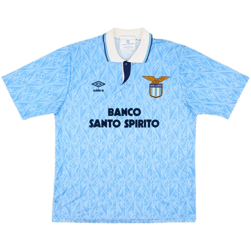 1991-92 Lazio Home Shirt - 8/10 - (L)