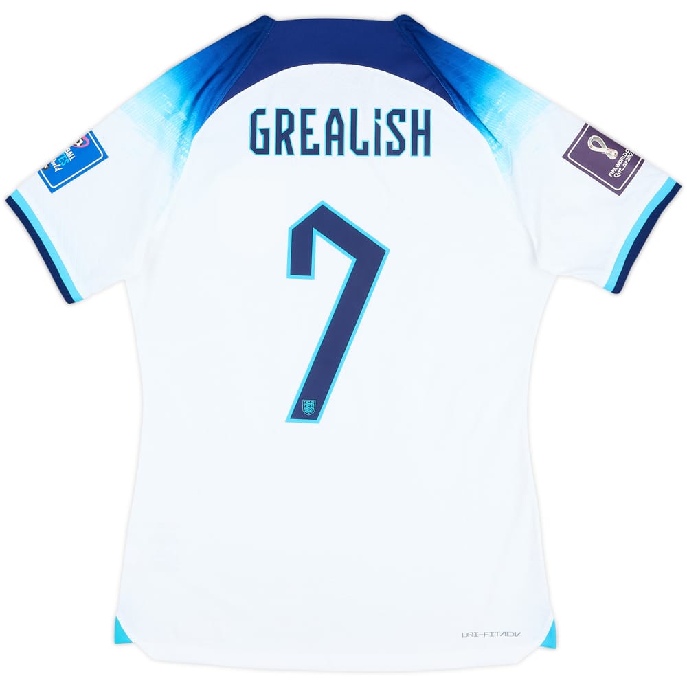 2022-23 England Player Issue World Cup Home Shirt Grealish #7 - 8/10 - (M)