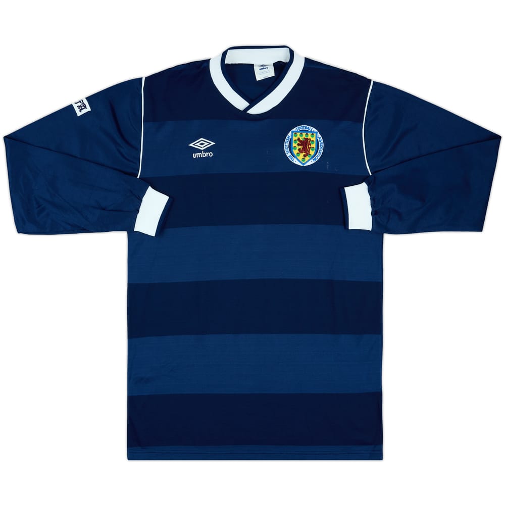 1986 Scotland U-18 Match Issue Home L/S Shirt #8 (Callaghan)