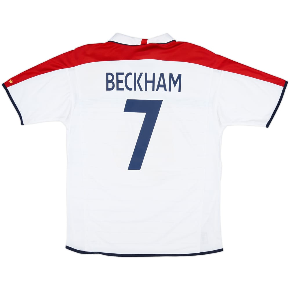 2003-05 England Home Shirt Beckham #7 - 5/10 - (L)