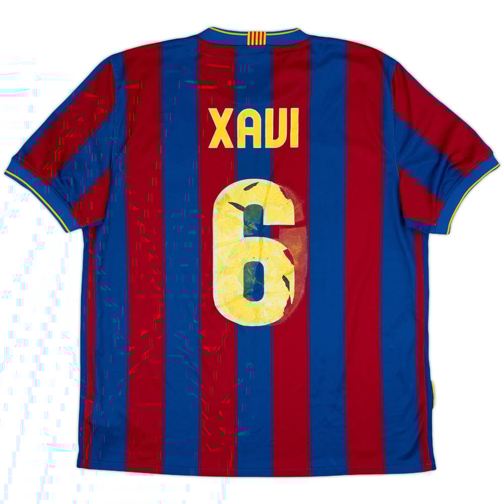 2009-10 Barcelona Home Shirt Xavi #6 - 3/10 - (L)
