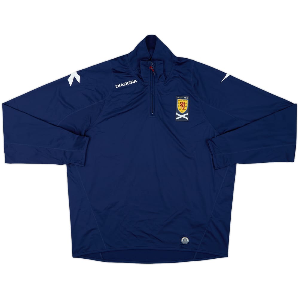2007-08 Scotland Diadora 1/4 Zip Drill Top - 10/10 - (L)