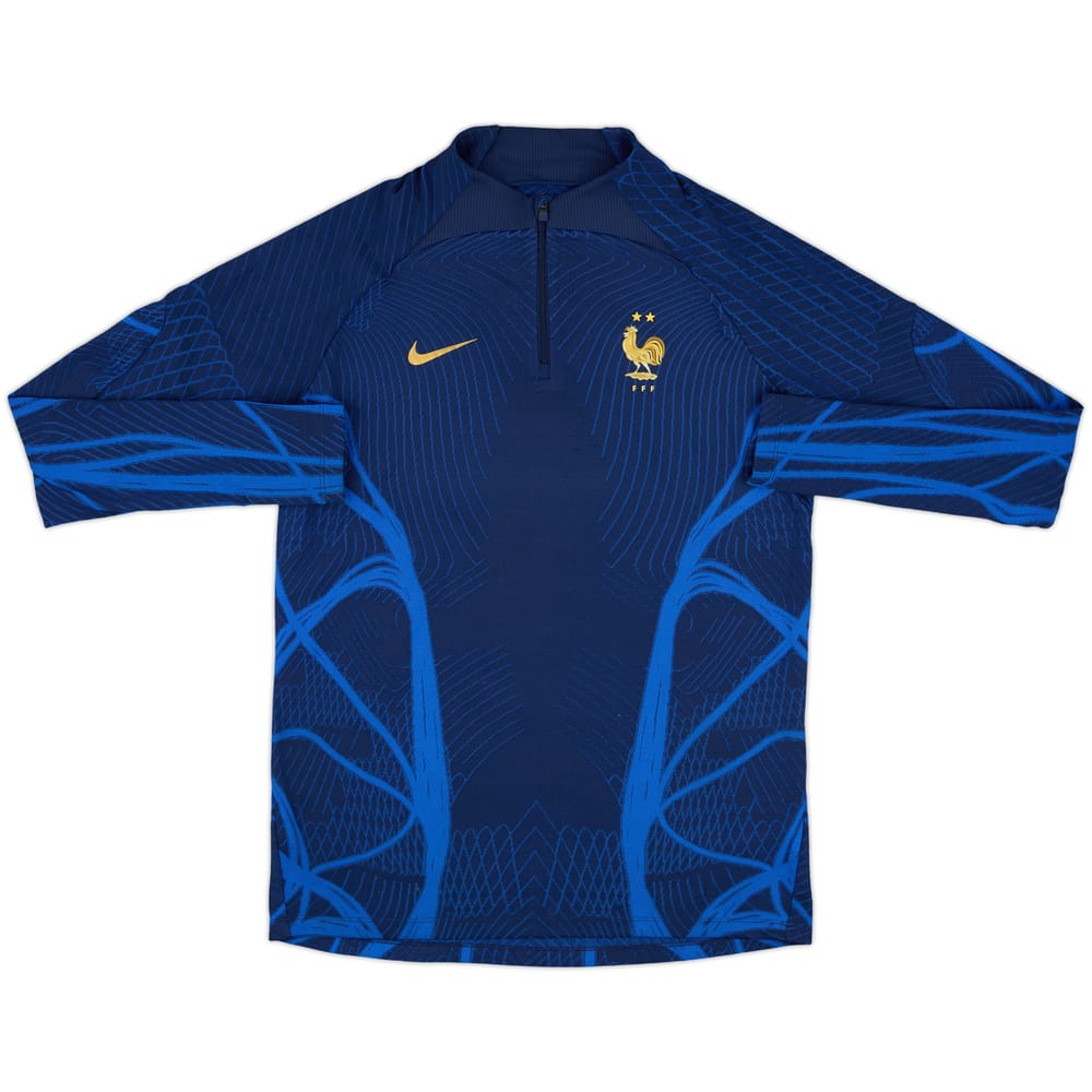 2022-23 France Player Issue Nike 1/4 Zip Drill Top - 8/10 - (M)