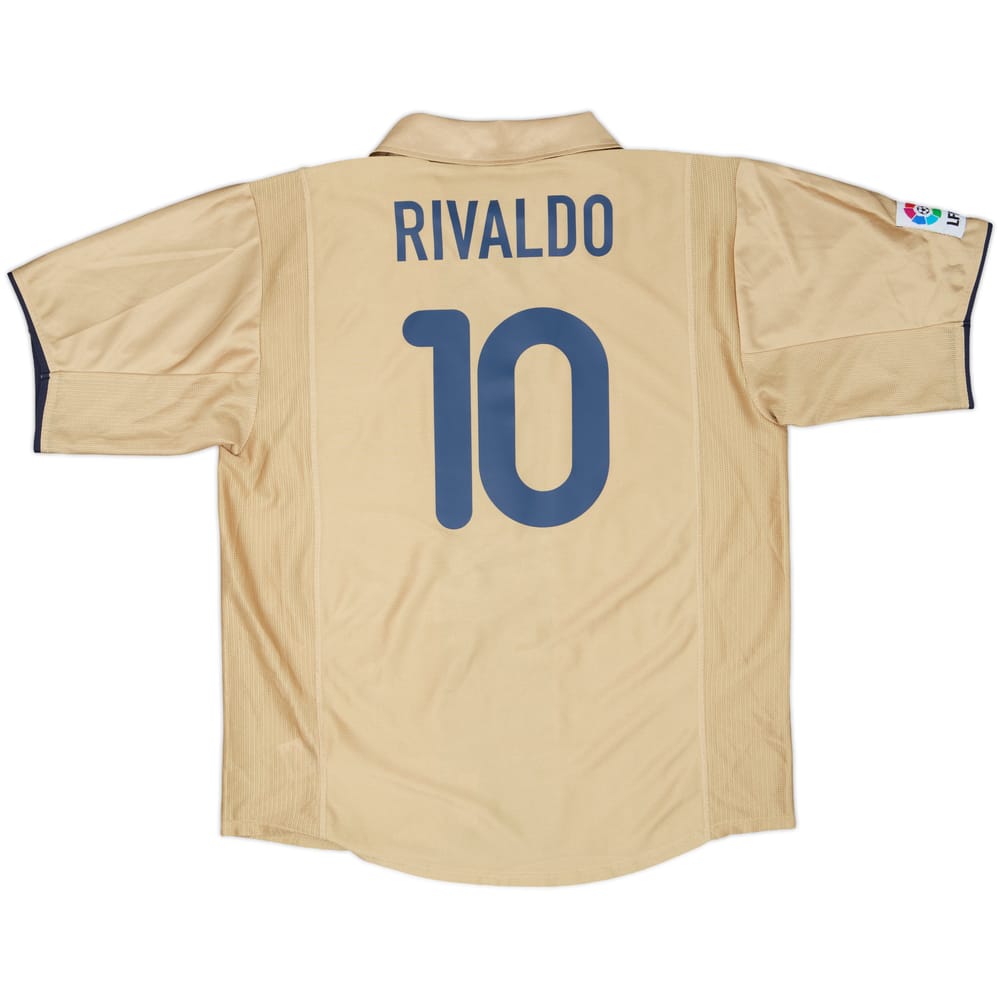 2001-03 Barcelona Away Shirt Rivaldo #10 - 8/10 - (L)