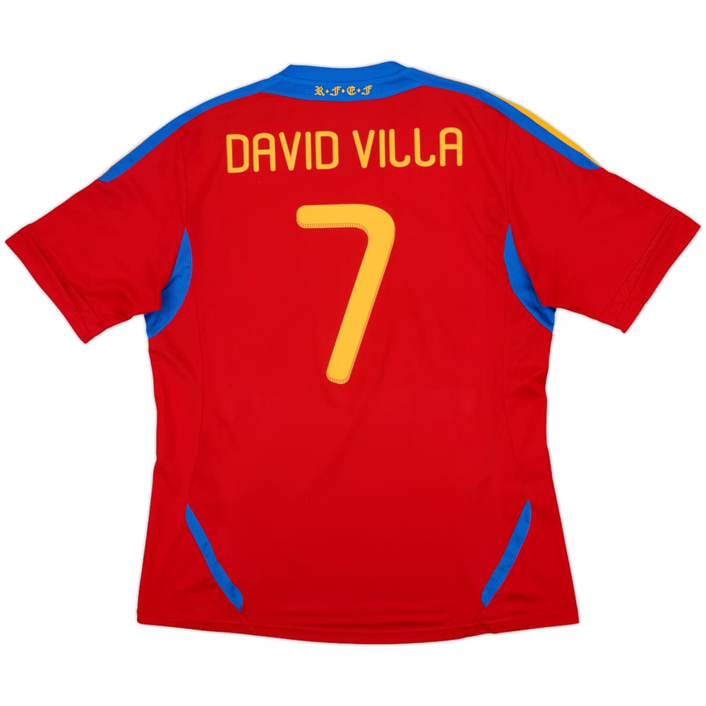 2009-10 Spain Home Shirt David Villa #7 - 10/10 - (XL)