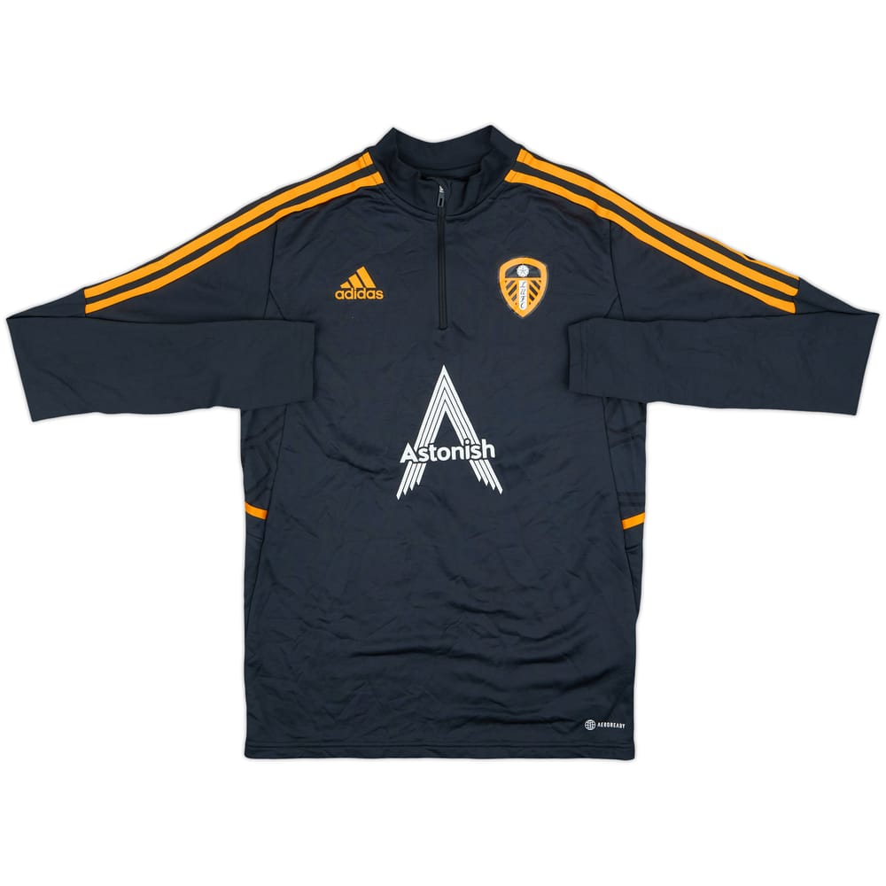 2022-23 Leeds United adidas 1/4 Zip Drill Top - 7/10 - (XS)